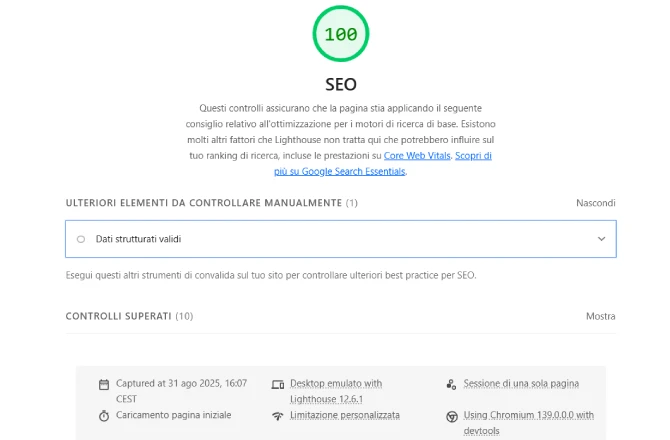 Foto di un monitor con performace SEO
